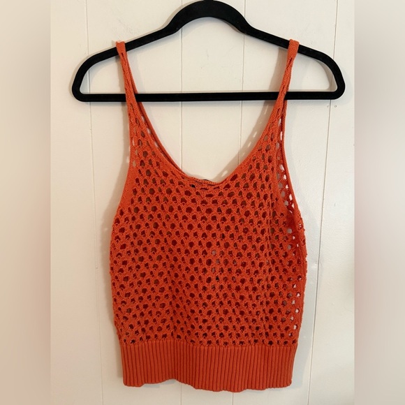 LNA - MAVI OPEN KNIT TANK - SUMMER CORAL, Size - Picture 9 of 13